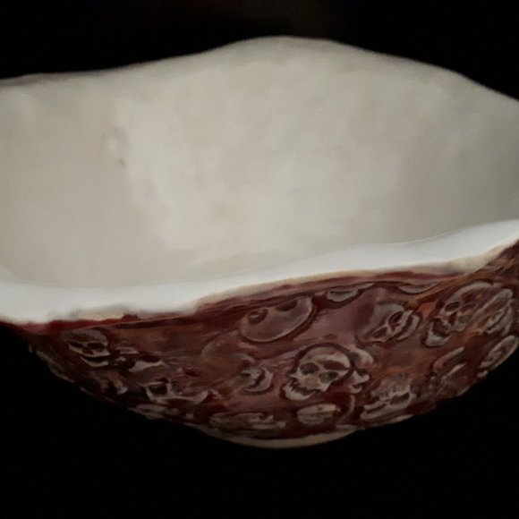 Handbuilt OOAK Skull Bowl - Food safe - Picture 6 of 8
